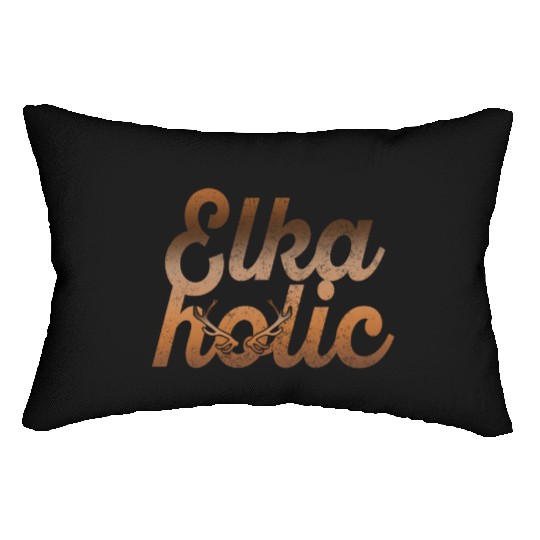 Elk Hunting Elkaholic Hunters Lumbar Pillows