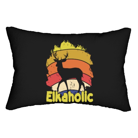 Elk Hunting Elkaholic Hunters Lumbar Pillows