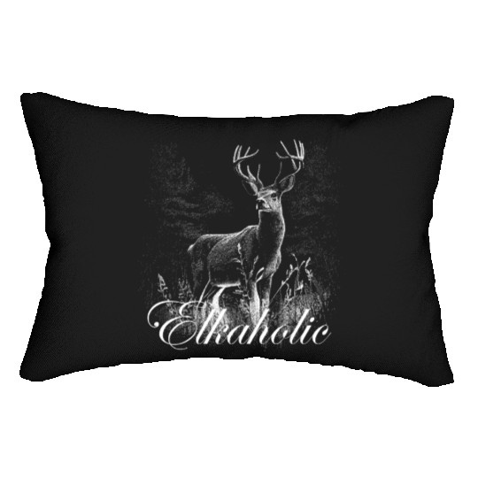 Elk Hunting Elkaholic Hunters Lumbar Pillows