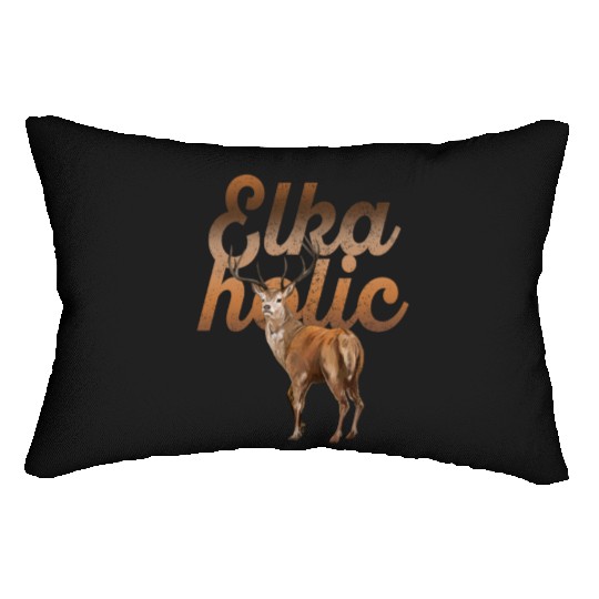 Elk Hunting Elkaholic Hunters Lumbar Pillows