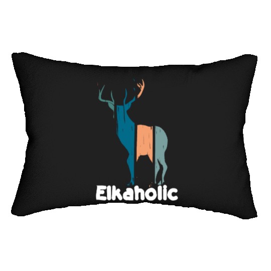 Elk Hunting Elkaholic Hunters Lumbar Pillows