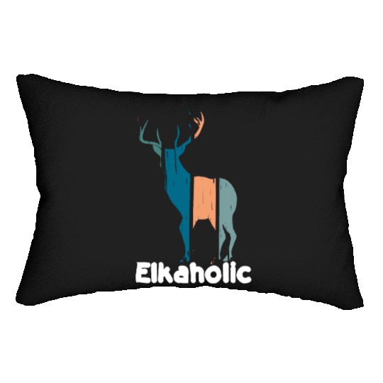 Elk Hunting Elkaholic Hunters Lumbar Pillows