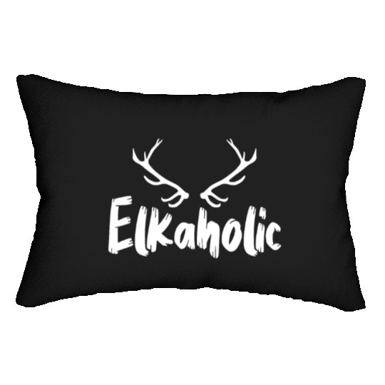 Elk Hunting Elkaholic Hunters Lumbar Pillows