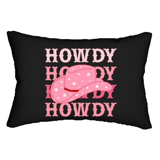 Howdy Cowboy Star Hat Lumbar Pillows