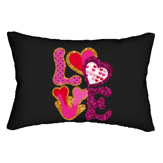 Valentines Cute, Valentine Retro Lumbar Pillows