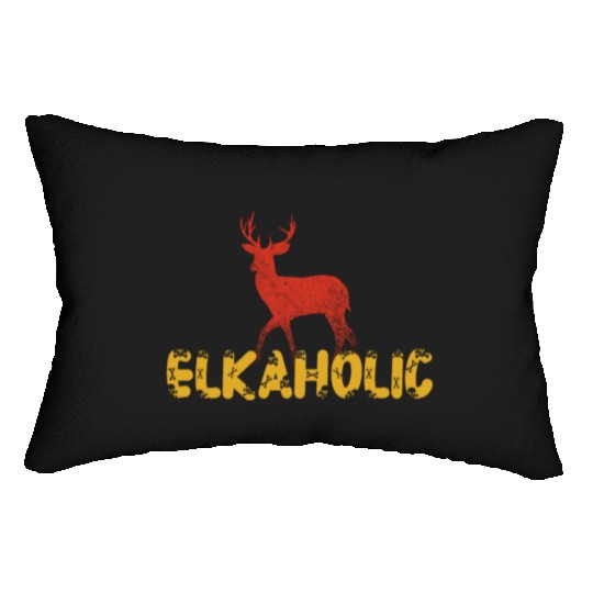 Elk Hunting Elkaholic Hunters Lumbar Pillows