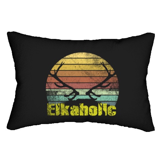 Elk Hunting Elkaholic Hunters Lumbar Pillows