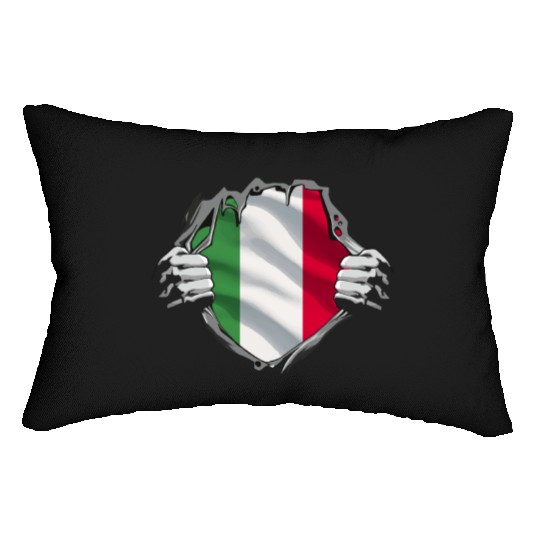 Italian Pride Unveiled: Bold Flag Design Lumbar Pillows