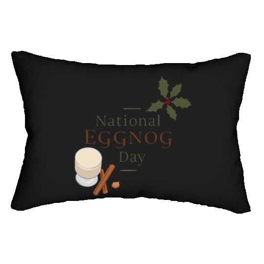 Celebrate National Eggnog Day Lumbar Pillows
