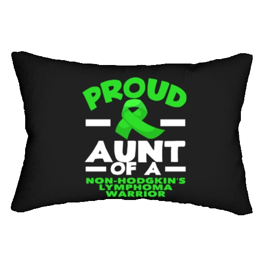 Non-Hodgkin Lymphoma Awareness Proud Aunt Lumbar Pillows