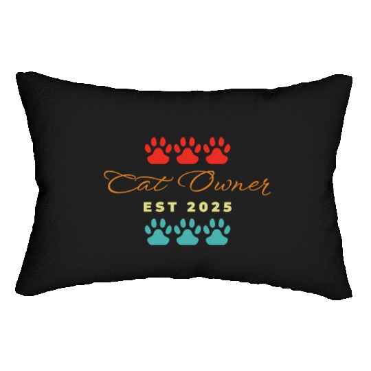 cat owner est 2025 Lumbar Pillows