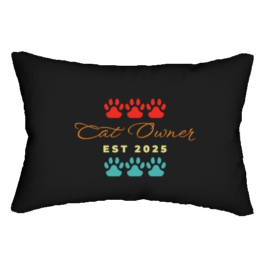 cat owner est 2025 Lumbar Pillows
