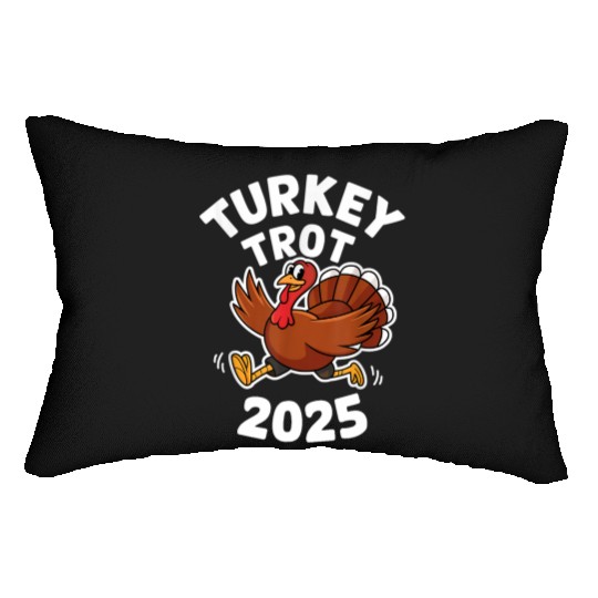Funny Thanksgiving Turkey Trot 2025 Lumbar Pillows