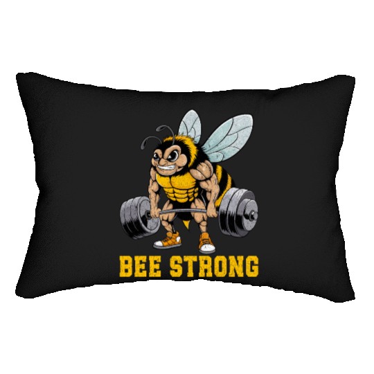 Bee Strong Gym Fitness Bodybuilding Lumbar Pillows