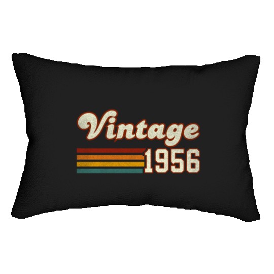 69th Birthday Gift - Vintage 1956 Lumbar Pillows