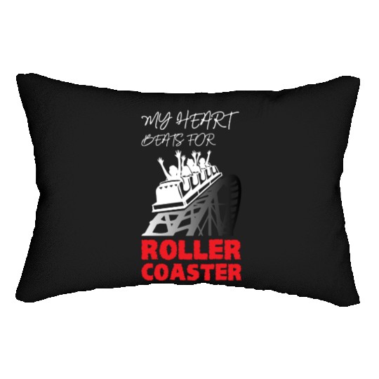 My Heart Beats for Roller Coaster Lumbar Pillows