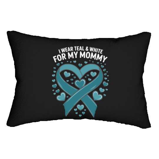 i where teal and white for my mom Lumbar Pillows