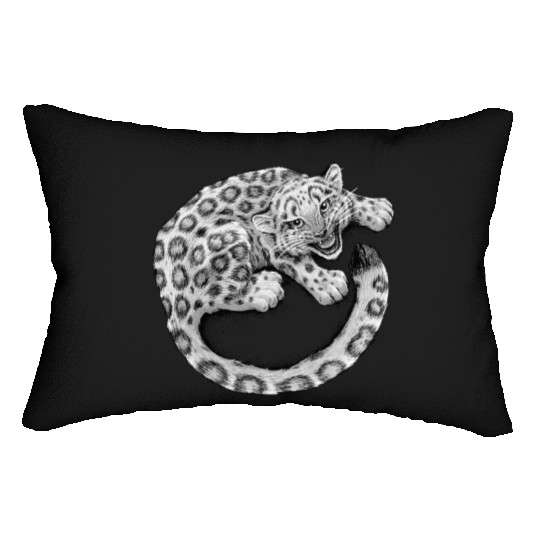 Snow Leopard Cub Lumbar Pillows
