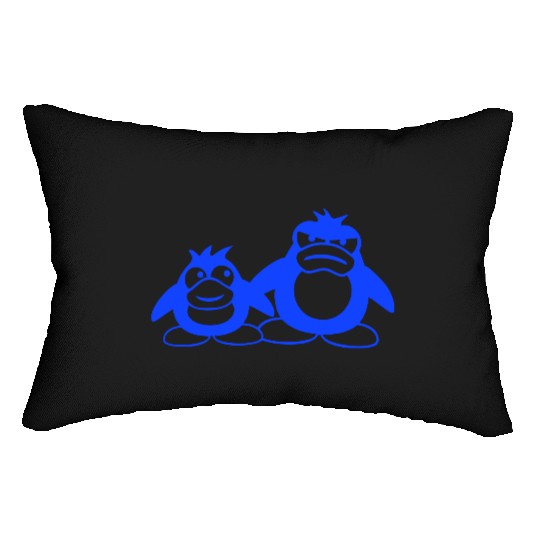 Penguin Two Friends 2 Team Big Brother Angry Crew Lumbar Pillows