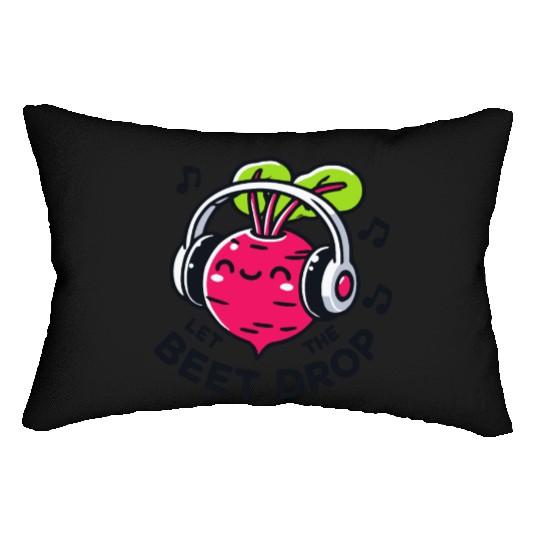 Let The Beet Drop Music Pun Lumbar Pillows