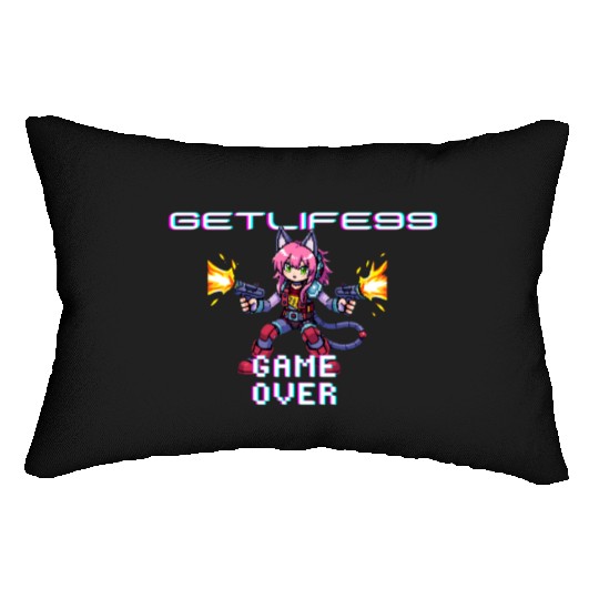 getlife99 gameover gaming Lumbar Pillows