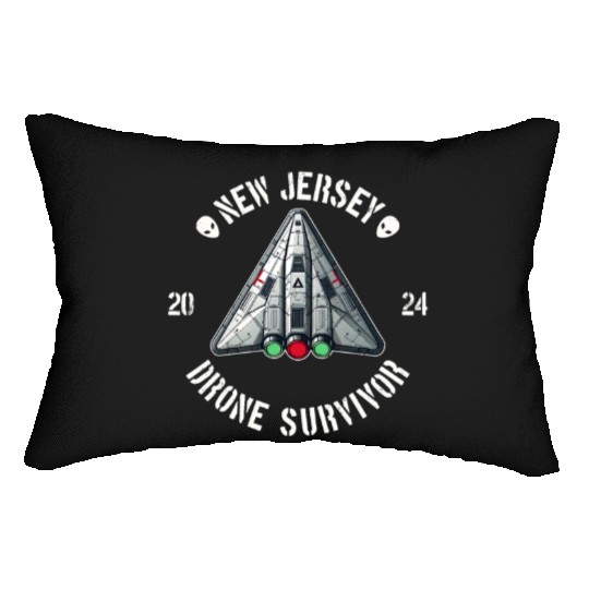 New Jersey Drone Survivor | NJ Drones Aliens UAPs Lumbar Pillows