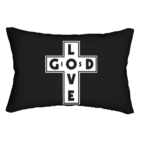 God Is Love Love Jesus Christian Christmas Lumbar Pillows