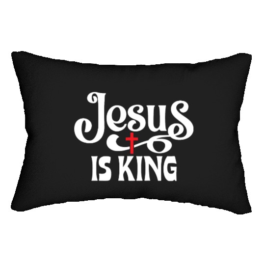 Jesus Is King Love Jesus Christian Christmas Lumbar Pillows