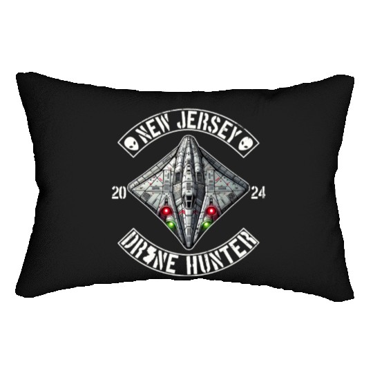 New Jersey Drone Hunter | NJ Drones Aliens UAPs Lumbar Pillows