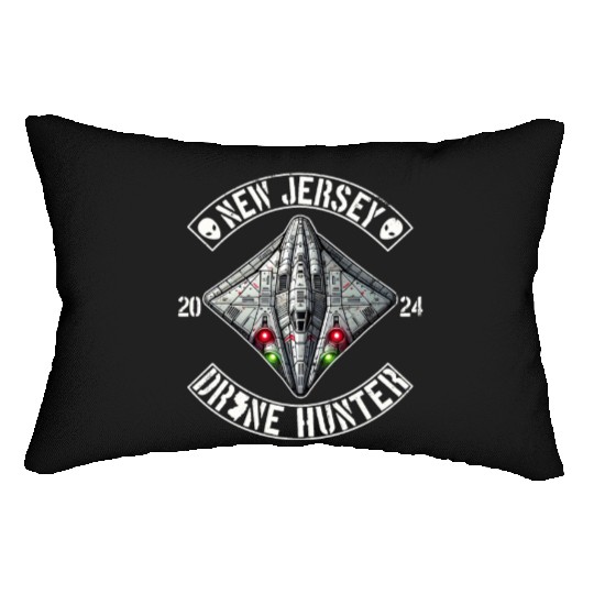 New Jersey Drone Hunter | NJ Drones Aliens UAPs Lumbar Pillows