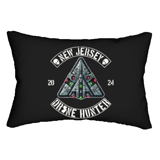 New Jersey Drone Hunter | NJ Drones Aliens UAPs Lumbar Pillows
