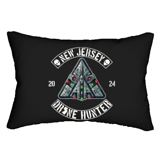 New Jersey Drone Hunter | NJ Drones Aliens UAPs Lumbar Pillows