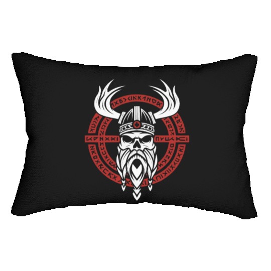 Asatru Valhalla Scandinavian Pride Norsemen Viking Lumbar Pillows