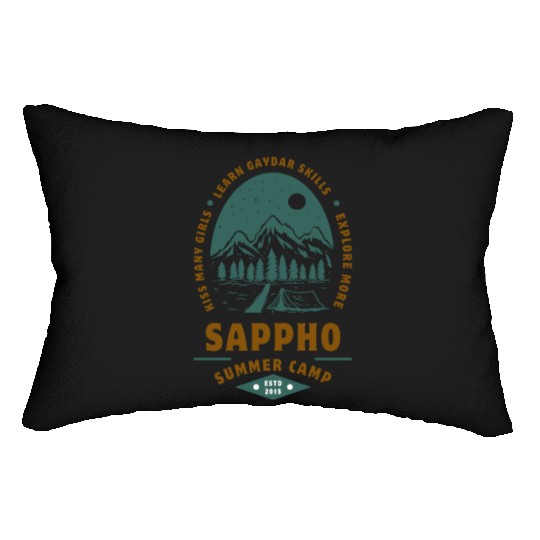 Sappho Summer Camp Lumbar Pillows – Lesbian,wlw design