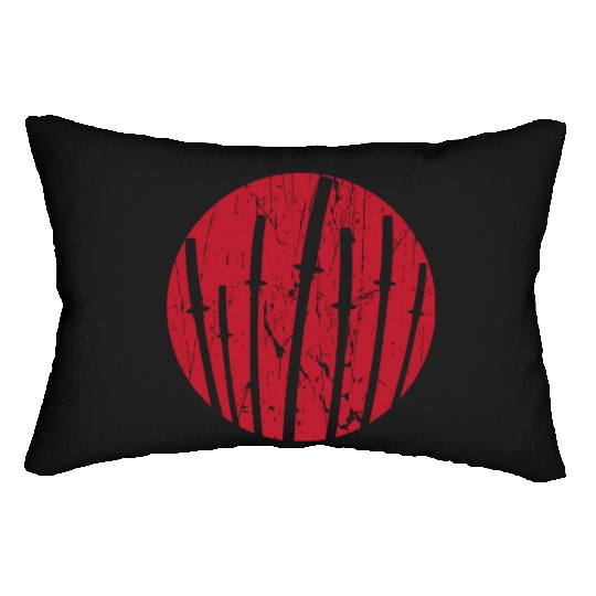 Japan Vintage Samurai Sun Lumbar Pillows