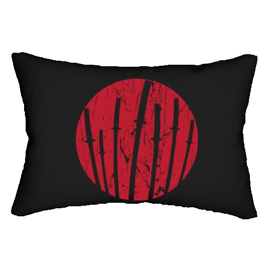 Japan Vintage Samurai Sun Lumbar Pillows