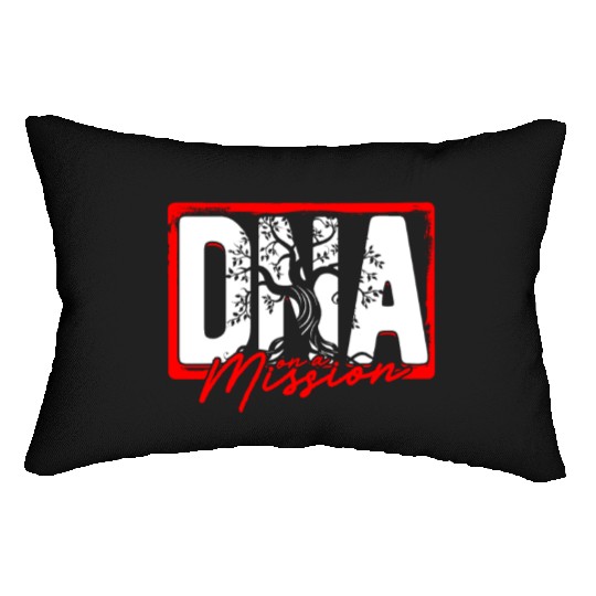 Genealogy Genealogist DNA On A Mission Lumbar Pillows