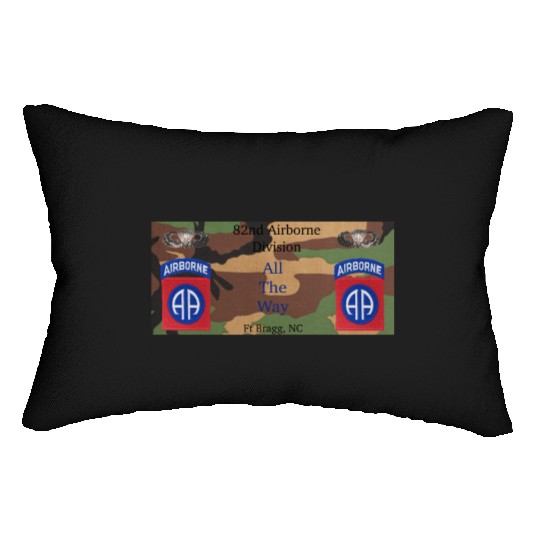 This 82nd Airborne All the Way gift for veterans Lumbar Pillows
