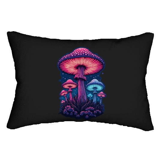 Vivid Mushroom Lumbar Pillows