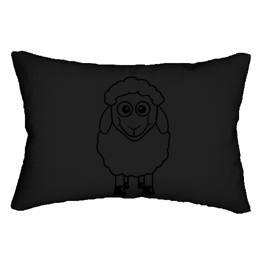Sheep Baby Standing Cute Lamb Child Cool Comic Fun Lumbar Pillows