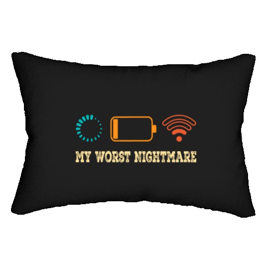 My Worst Nightmare Funny Gamer Humor Video Game Lumbar Pillows