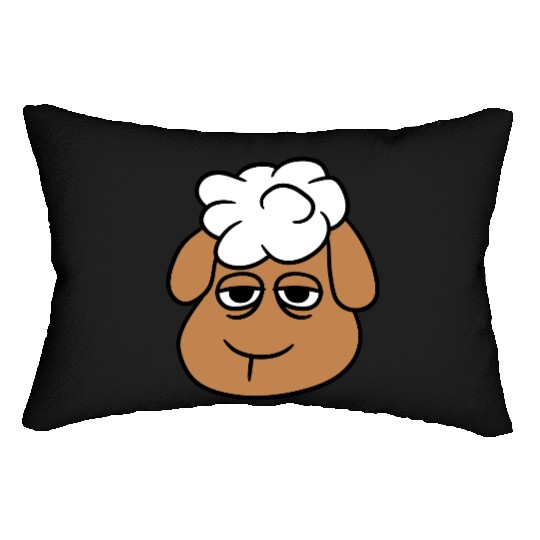 Sheep Tired Bored Empty Look Head Face Unhappy Sad Lumbar Pillows