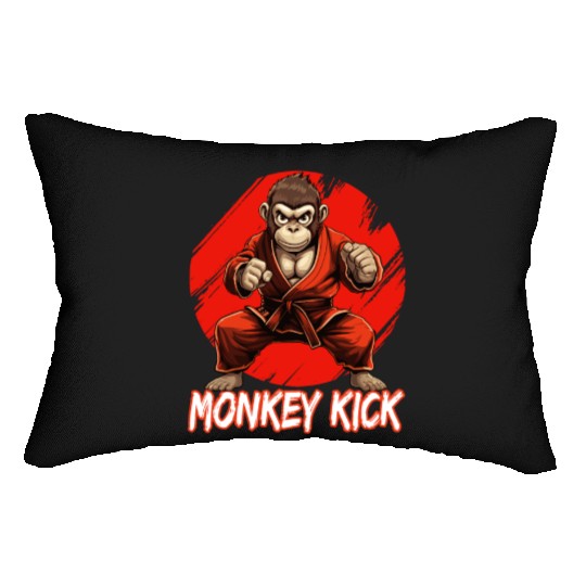 Karate Judo Monkey Chimpanzee Martial arts Lumbar Pillows
