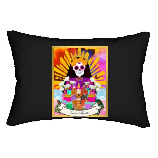 Butterfly Santa Muerte Lumbar Pillows