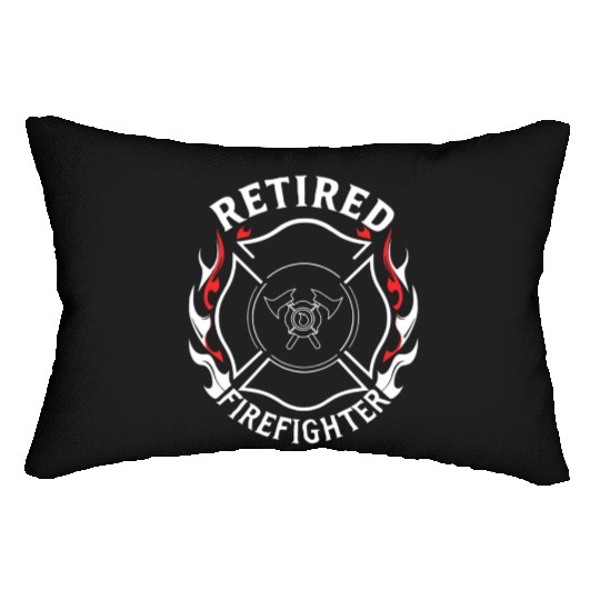 Retired Firefighter Maltese Cross Flame Design Lumbar Pillows