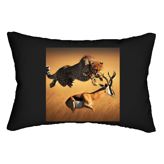 Cheetah on the Hunt Lumbar Pillows
