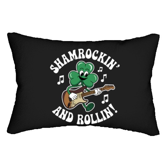 Shamrockin' and Rollin' St. Patrick's Rock & Roll Lumbar Pillows