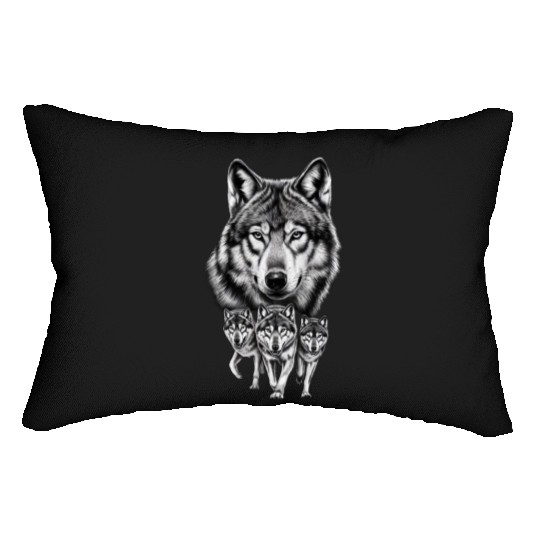 Wolf Lumbar Pillows, Wolf Lover Lumbar Pillows, Wolf Moon Lumbar Pillows, Wol