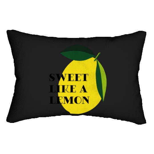 Sweet like a lemon Fruit Citrus Yellow Summer Lumbar Pillows