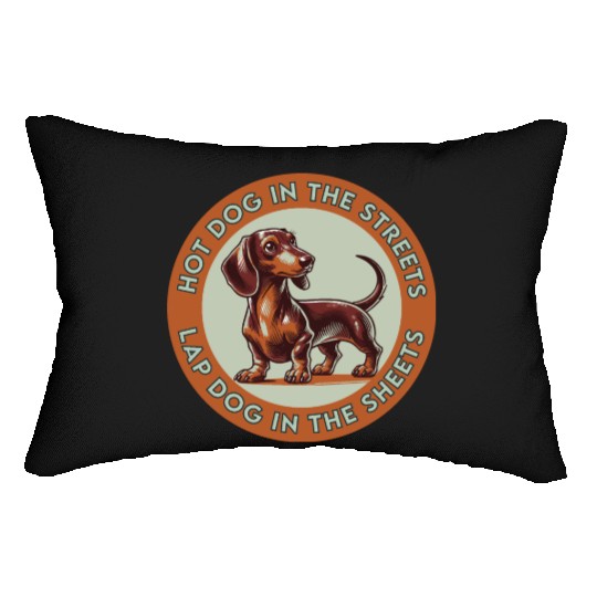 Hot Dog in the Streets Lumbar Pillows